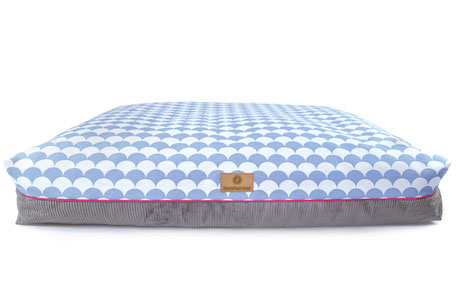 hundestrand Luxus Qualität Hundekissen Cord grau blau pink maritim Monterey