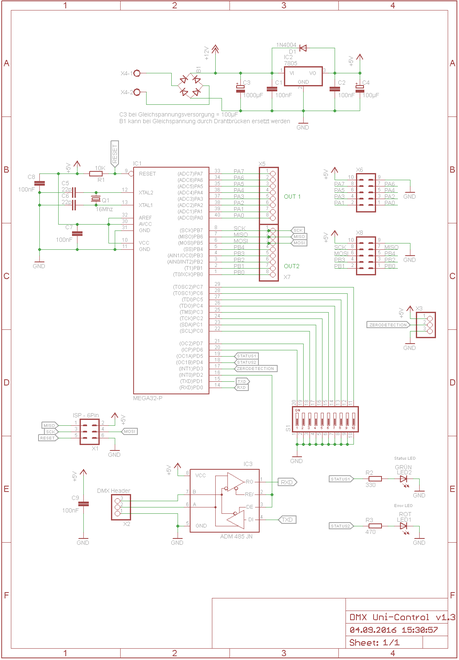 Schaltplan DMX Uni Control