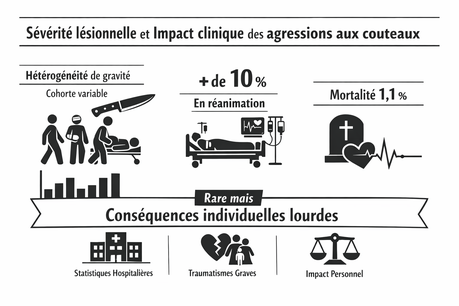 Sévérité des agressions par couteau