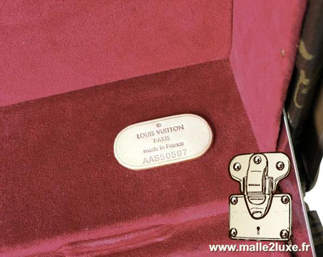 Etiquette cuir bordure cousu R Louis Vuitton Paris Made in france