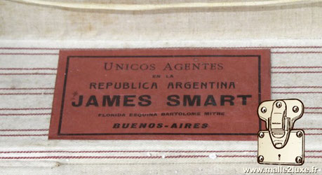 Etiquette agent : Unicos Agentes en la Républica Argentina JAMES SMART Floride esquina bartolome mitre Buenos-aires
