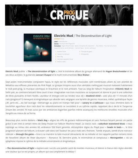 Prog Critique Electric Mud