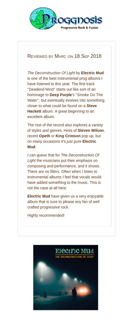 Proggnosis Review Electric Mud