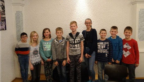 v.l.n.r. Markus, Miriam, Hannah, Daniel, Daniel, Marleen, Benjamin, David, Stefan