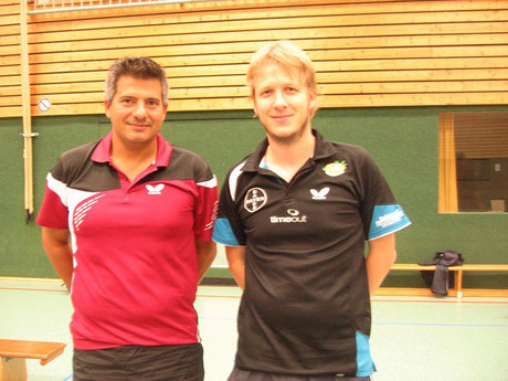 links: Kreismeister Dinesh Rao / rechts: Vizemeister Andreas Langehaneberg