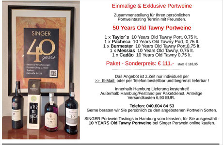  Einmalige & Exklusive Portweine     Zusammenstellung für Ihren persönlichen  Portweintasting Termin mit Freunden. 50 Years Old Tawny Portweine 