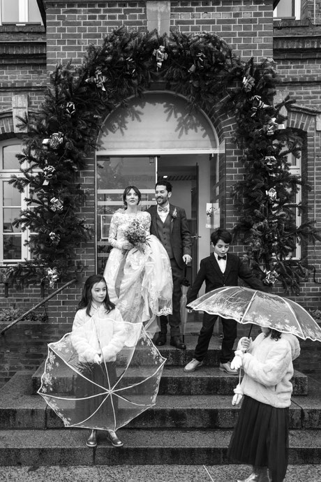 photo mariage Houlgate photographe Normandie mariée robe Pronuptia bouquet fleurs mariage haut de gamme élégant romantique bohème chic
