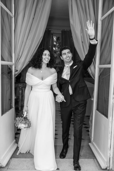 photographe mariage paris photo mariage bohème chic élégant romantique haut de gamme château de mauvières robe mariée bouquet fleurs