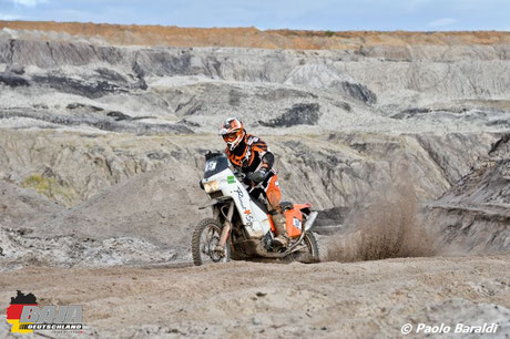 Robert Labinsky su KTM 660 Rallye, vinvitore bike sopra i 180 kg