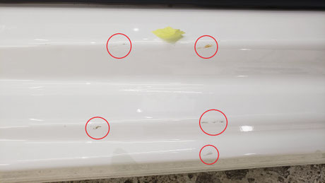 アウディa3 ドア開口部の傷