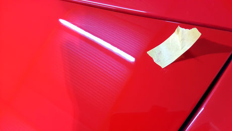ポルシェ９３０ ３．２カレラ 花粉染み除去後のボンネット ガーズレッド 埼玉の車磨き専門店
