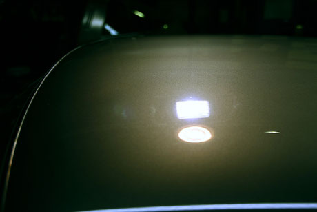 ポルシェ９６４のルーフの傷除去 ９１１ガンメタ車のコーティング完成
