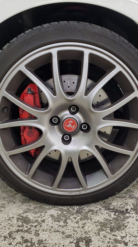 アバルト695C ナノガラス・ホイールコーティング・幌コーティング