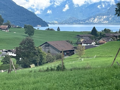 In der Mitte das Dach, auf dem die Fotovoltaikanlage montiert wird