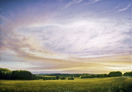 SUMMER - 70 x 100 cm, Watercolors on Fabriano 
