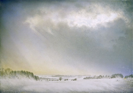 WINTER - 70 x 100 cm, Watercolors on Fabriano