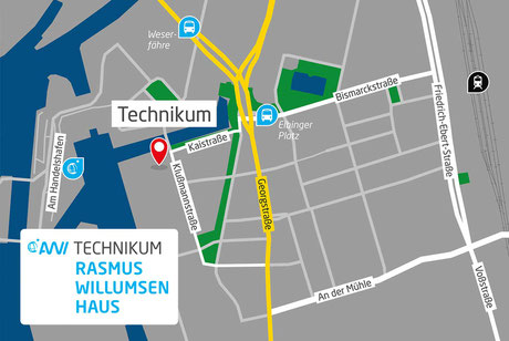 Lageplan AWI Technikum - Foto: Alfred-Wegener-Institut / Yves Nowak
