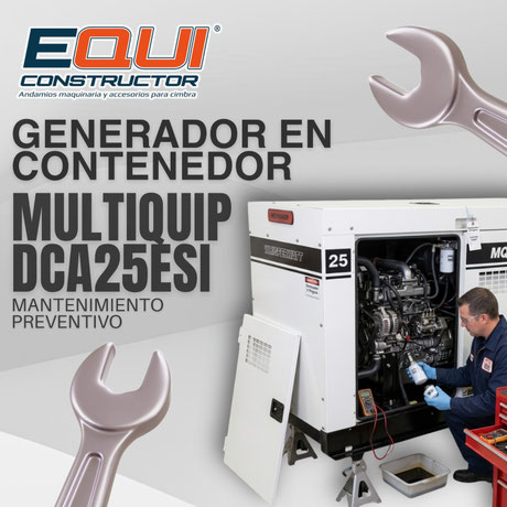 ¿Qué mantenimiento preventivo requiere el Generador en contenedor MULTIQUIP - CIPSA modelo DCA25ESI para operar en climas extremos?