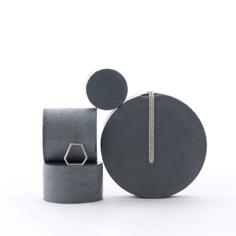 Concrete Cylinder Jewellery Display Blocks By PASiNGA