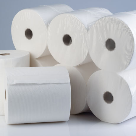Papierhandtücher auf Rolle