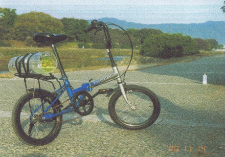 自転車式しゃぼん玉機