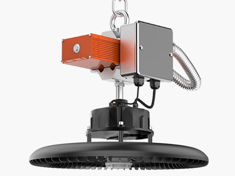Industrial LED emergency lighting High Bay lamp 15-20 Lux incl. motion sensor various wattages, BBM Ledproducts