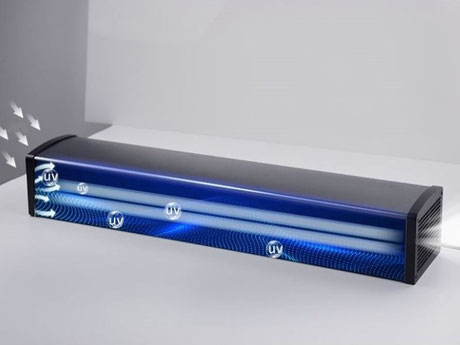 Compacte design UV-C sterilisator-luchtreiniger, doodt alle ziektekiemen zoals virussen, bacteriën, schimmels etc. BBM Ledproducts