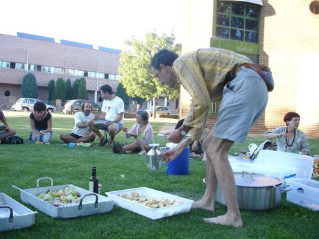 Comida al aire libre. Peregrinación del 2011