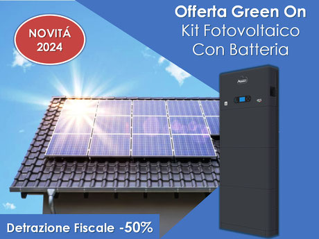 Offerta Kit fotovoltaico 6KWp più kit batteria 10KWh tutto incluso prezzo chiavi in mano 