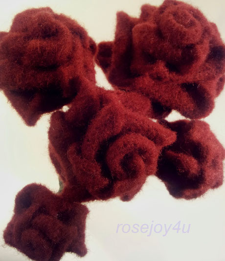 Filz Rose mit Stiel