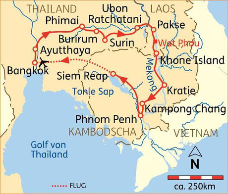 18 Tage Kombireise Thailand, Laos, Kambodscha (Angkor Wat) mit Linienflug Buche Deine SKR Gruppenreise Thailand mit Experten-Beratung Olaf Diroll