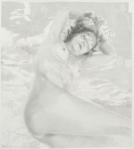 SEVDA CHKOUTOVA, o.T. 01, 2019, Buntstift auf Papier, 125x175cm