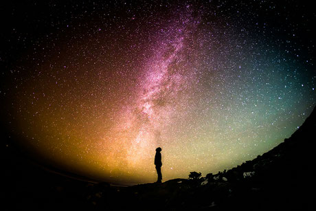 Silhouette of a person as a symbol of the bigger picture.