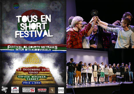 Décembre 2015, Trophée pour le vainqueur du festival de Court-métrage "Tous en short festival"