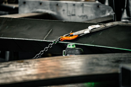 Close-up of aligning the frame of the world's largest jaw harp