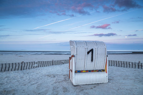 Strandkorb in Schillig im Wangerland an der Nordsee