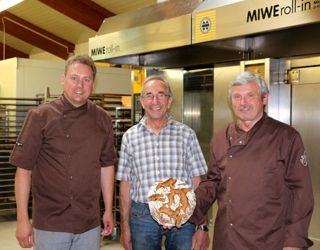 Bäckermeister Josef & Christian Polster mit Müllermeister Heinrich Wiesneth 