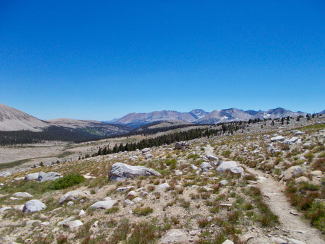 Blick zurück auf dem Weg zu Forester Pass.