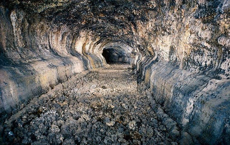 L'intérieur d'un volcan