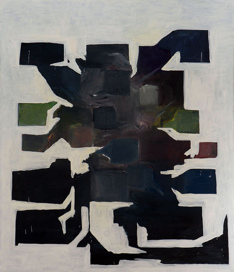 Mike Lankes l Öl und Pigment Stick auf Leinwand l 180 x 160 cm l 2016