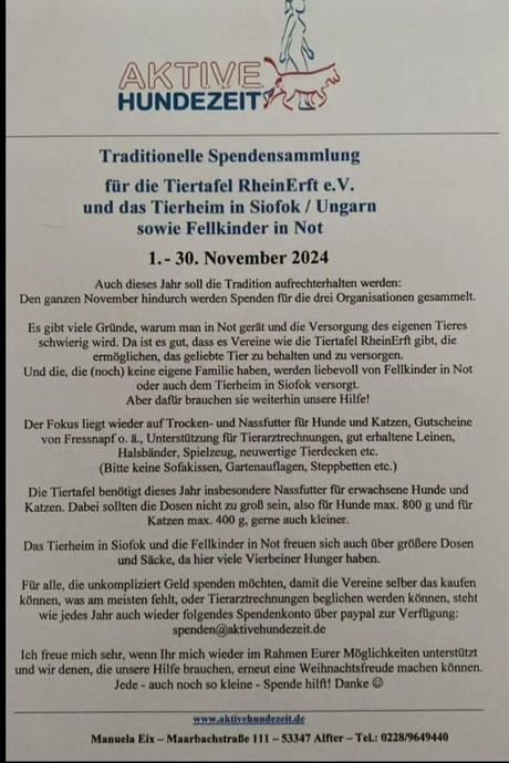 2024_Spendenaktion der Aktiven Hundezeit_ Quelle: Aktive Hundezeit_Manuela Eix 