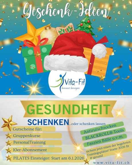 Geschenkideen | Gesundheit schenken | Gutscheine, Gruppenkurse u.v.m. @Vita-Fit in Hunzenschwil