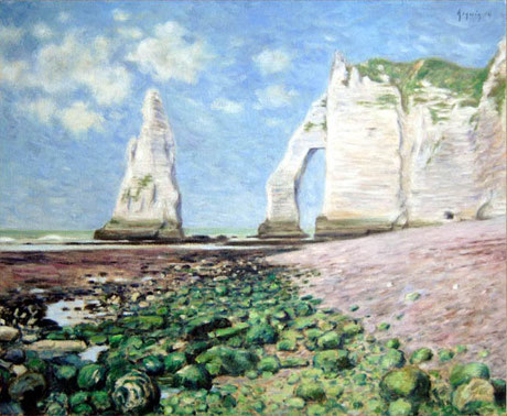 L'Aiguille et la porte d'Aval vues depuis la plage de Jambourg - Rock Needle and Porte d'Aval seen from Jambourg Beach (Remi Acquin)