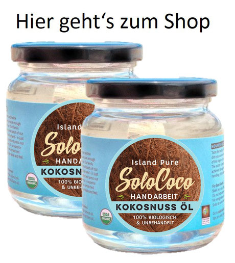 Hier geht es zum Shop für SoloCoco Kokosöl und Koksmehl