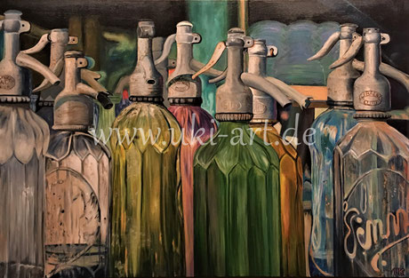 verkauft- Vintage-Soda, Acryl auf Leinwand, 80 x 120 cm