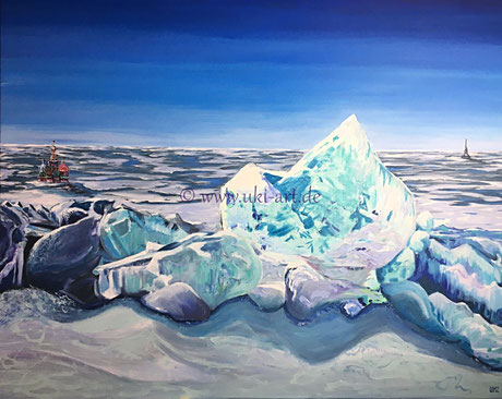 Eiszeit, Acryl auf Leinwand, 80 x 100 cm
