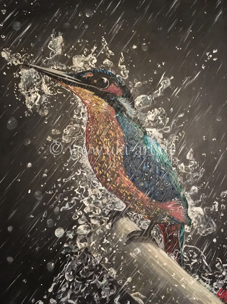 verkauft, Kolibri, Acryl auf Leinwand, 60 x80 cm