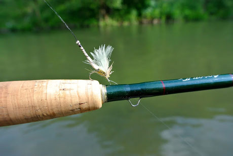 artificial mayfly ephemera danica on tierce dry fly trout grayling