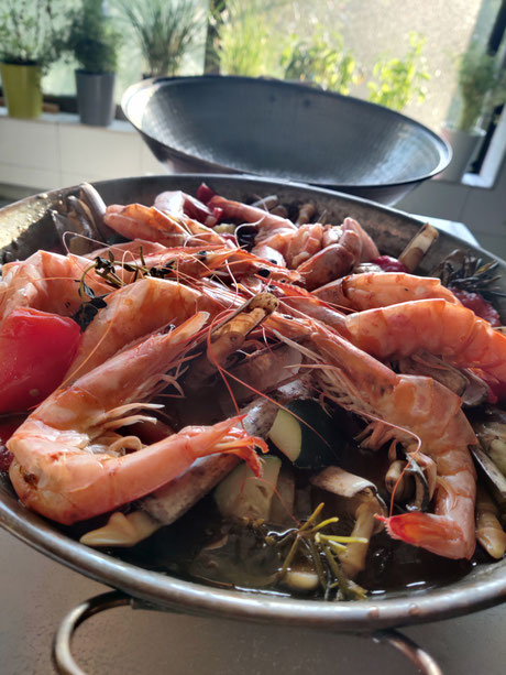 Cataplana, Fische, Meeresfrüchte, Fischsuppe, Fischeintopf, frischer Fisch, Carvoeiro, Lagoa, Algarve, Portugal, Kochkurs, Kochschule Algarve, Kulinarium Academy, Martins Kulinarium,  Kochen, Kochen lernen,