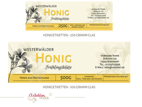 Honigetiketten, Design für Honig, Honigglasetiketten, Etiketten, Imker, Honiggläser Honig Labels honig etikett honigetikett honigglas label bienen imker bienenhonig honigglasetikett honiglabel honigetiketten 